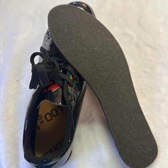 Liang Li Niao Running Track Spike Black Patent Shoes NWOT Size 7 - Picture 10 of 11